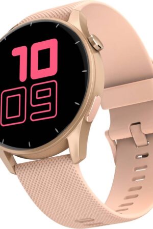 Noise Crew 1.38" Display with Bluetooth Calling, Women's Edition, Metallic finish Smartwatch (Pink Strap, Regular)